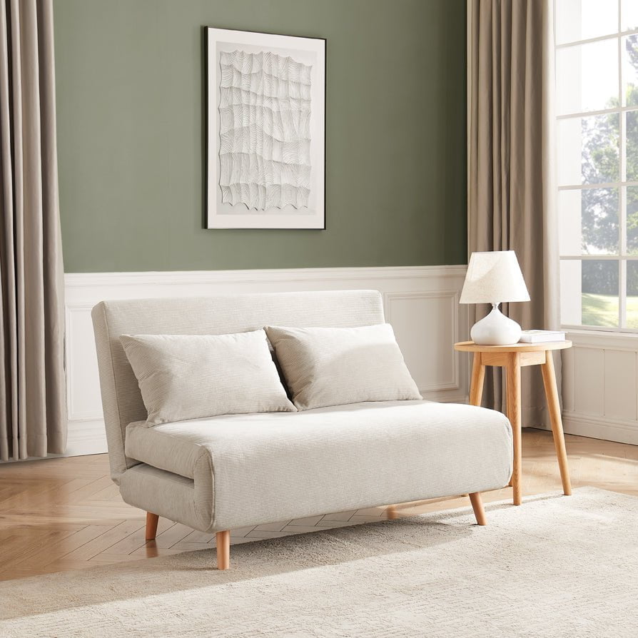 DUS-CC2-01159 Grade-C2 Dusk Seattle Double Click Clack Sofa Bed - Corduroy - Pebble RRP £389.00