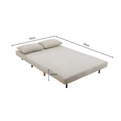 DUS-CC2-01159 Grade-C2 Dusk Seattle Double Click Clack Sofa Bed - Corduroy - Pebble RRP £389.00