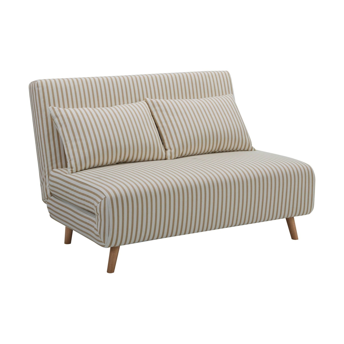 DUS-CC2-01284 Grade-C3 Dusk Seattle Double Click Clack Sofa Bed - Sand Stripe RRP £389.00
