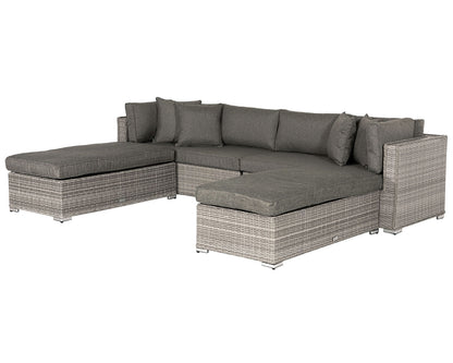 RAT-ARR-18950 Grade-C0 Rattan Direct Monaco Rattan Garden Day Bed Sofa Left As You Sit in Grey RRP £449.00