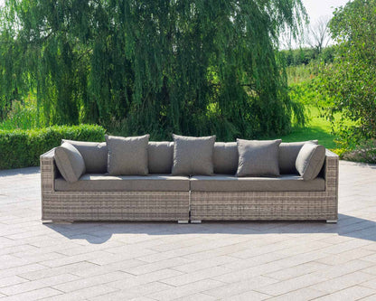 RAT-ARR-18950 Grade-C0 Rattan Direct Monaco Rattan Garden Day Bed Sofa Left As You Sit in Grey RRP £449.00