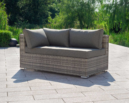 RAT-ARR-18950 Grade-C0 Rattan Direct Monaco Rattan Garden Day Bed Sofa Left As You Sit in Grey RRP £449.00