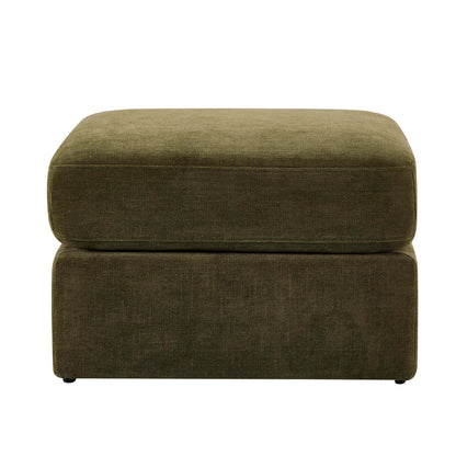 DUS-CC2-08344 Grade-B Dusk Small Seville Compact Pouffe - Chenille Olive RRP £149.00