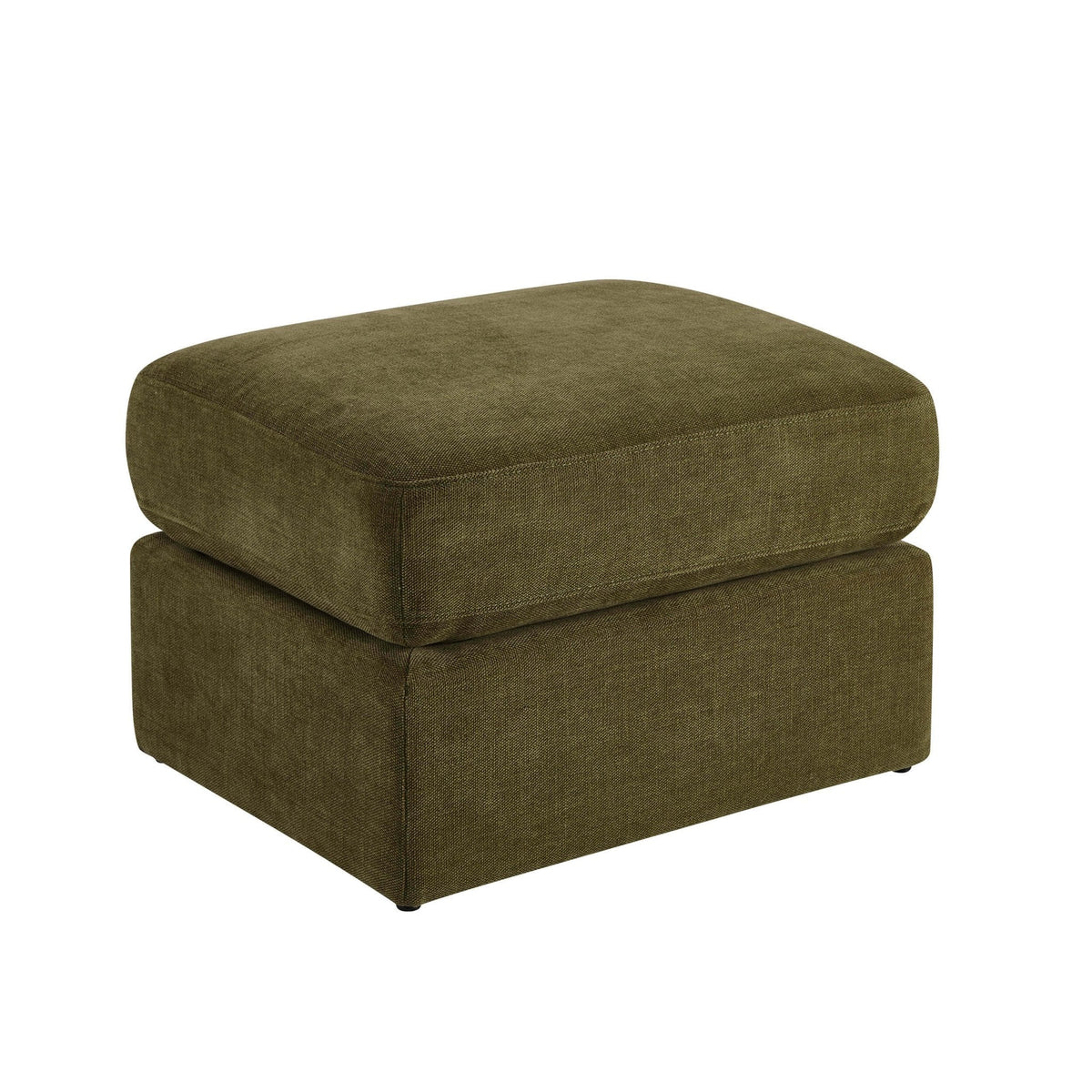 DUS-CC2-08344 Grade-B Dusk Small Seville Compact Pouffe - Chenille Olive RRP £149.00