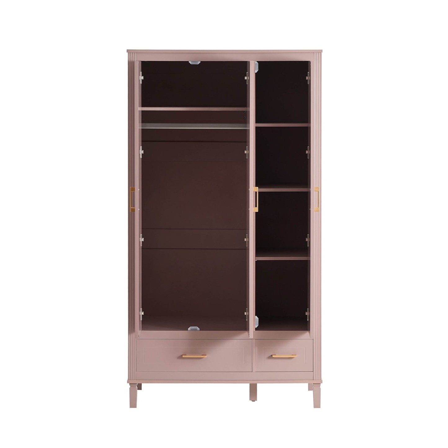 DUS-CC2-03417 Grade-C1 Dusk Sienna 3 Door Wardrobe with Drawers - Dusty Mauve RRP £369.00