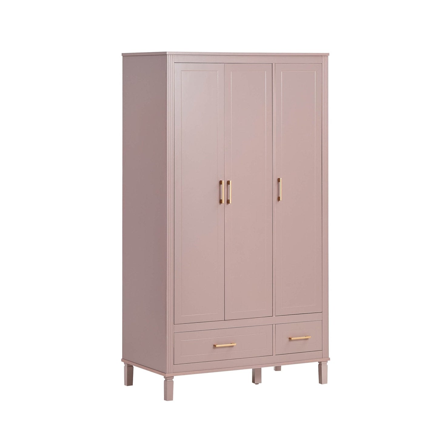 DUS-CC2-03417 Grade-C1 Dusk Sienna 3 Door Wardrobe with Drawers - Dusty Mauve RRP £369.00