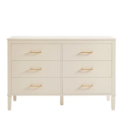 DUS-CC2-05951 Grade-B Dusk Sienna 6 Drawer Chest - Cream RRP £259.00