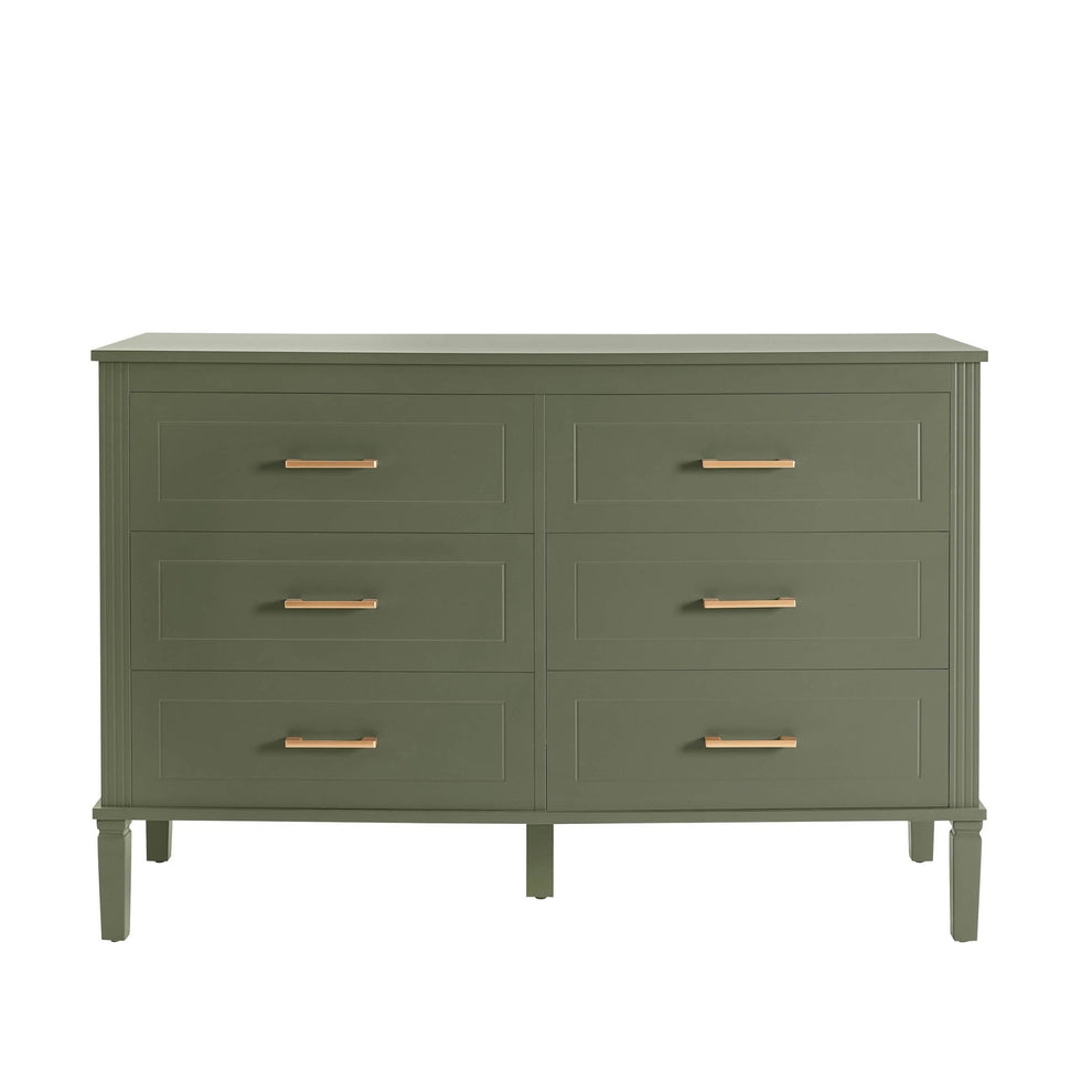DUS-QCF-01792 Grade-B Dusk Sienna 6 Drawer Chest - Vetiver RRP £259.00
