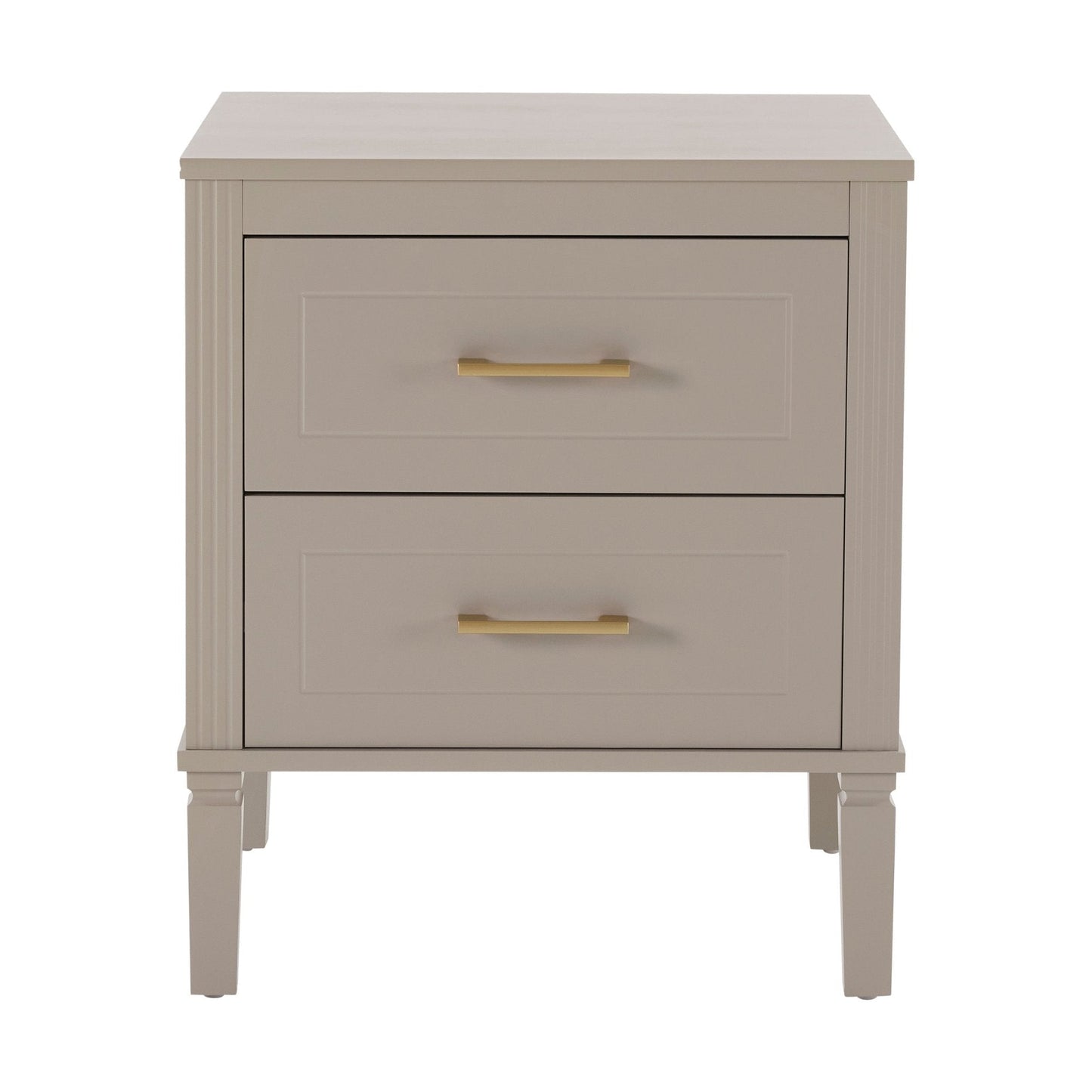 DUS-CC2-04833 Grade-B Dusk Sienna 2 Drawer Bedside Table - Taupe RRP £99.00