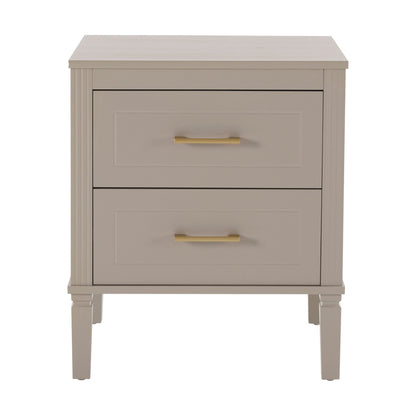 DUS-CC2-04833 Grade-B Dusk Sienna 2 Drawer Bedside Table - Taupe RRP £99.00