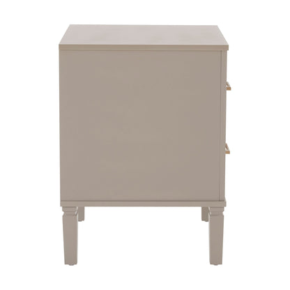 DUS-CC2-04833 Grade-B Dusk Sienna 2 Drawer Bedside Table - Taupe RRP £99.00