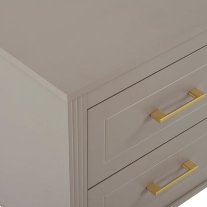 DUS-CC2-04833 Grade-B Dusk Sienna 2 Drawer Bedside Table - Taupe RRP £99.00