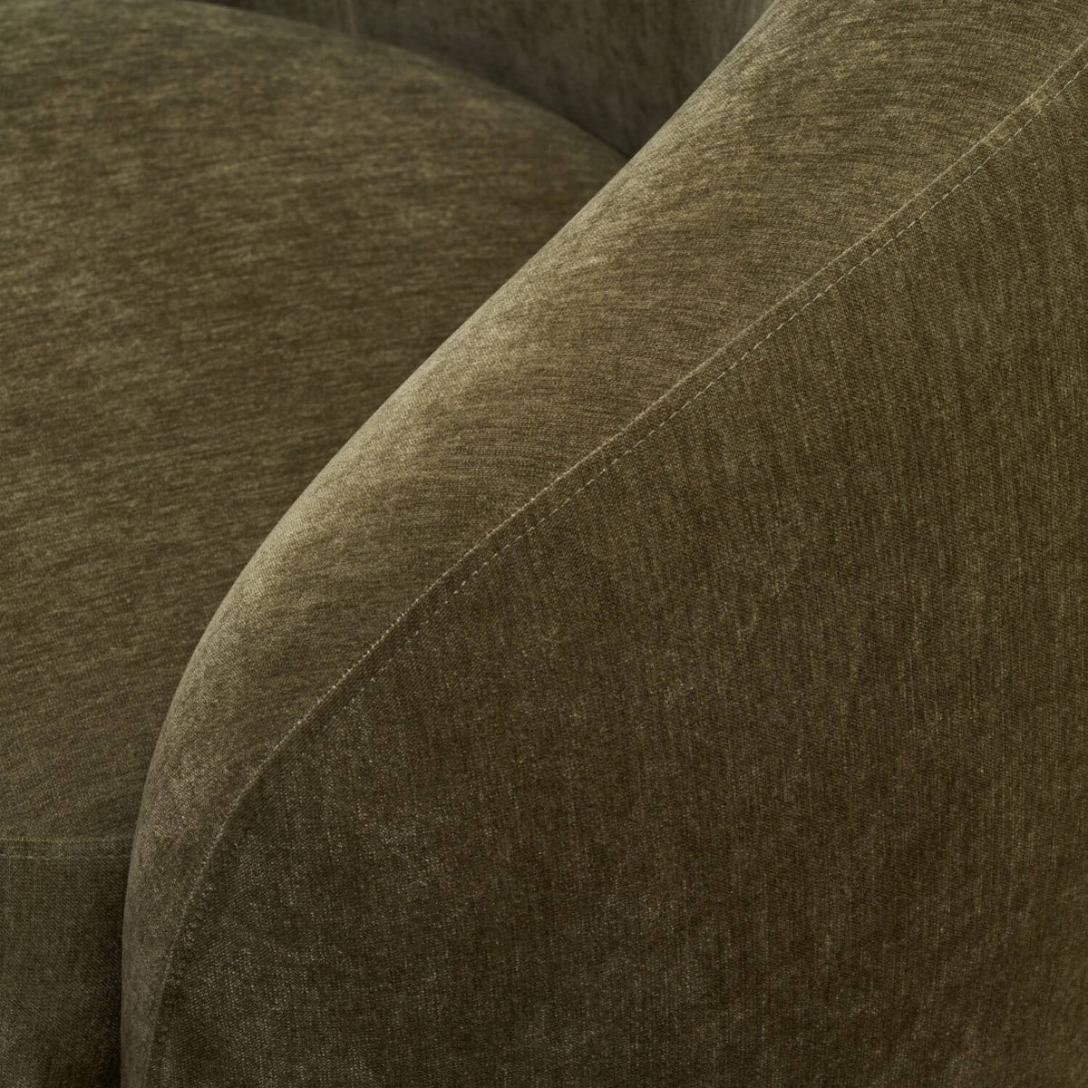 Dreams Geneva Grade B Olive Green Chenille Touch Round Occasional Chair RRP £599