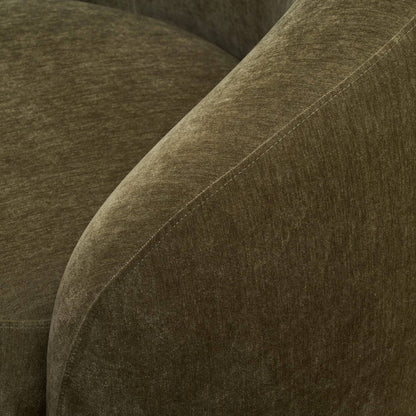 Dreams Geneva Grade B Olive Green Chenille Touch Round Occasional Chair RRP £599