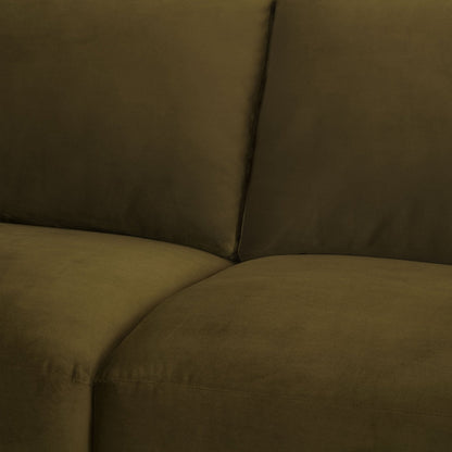 Dusk Malibu Grade B Rich Green Velvet 3 Seater Sofa RRP £404