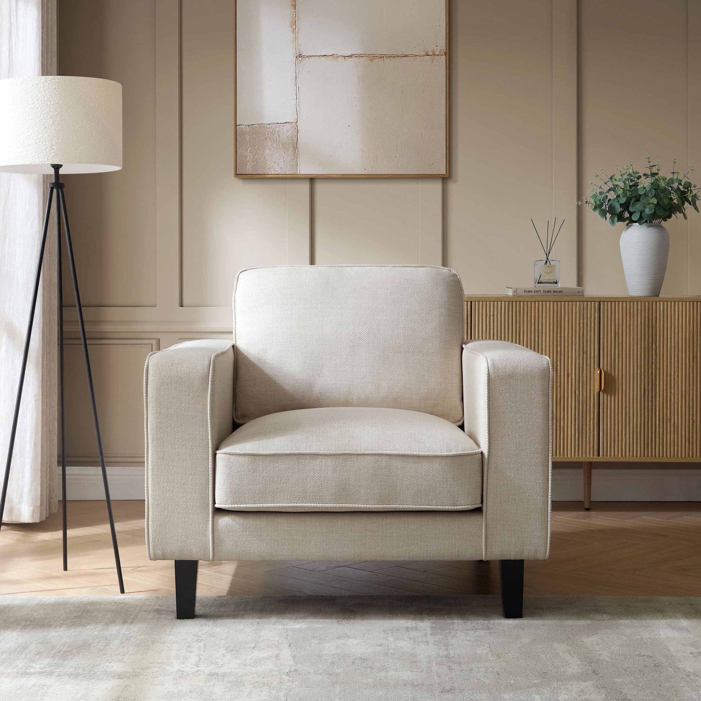 DUS-CC2-00608 Grade-C2 Dusk Soho Armchair - Beige RRP £279.00
