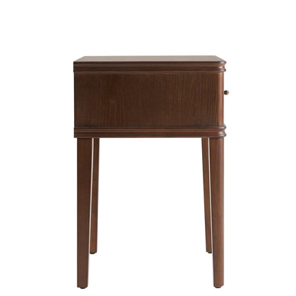 DUS-CC2-02525 Grade-B Dusk Stockholm Wood Veneer 1 Drawer Nightstand - Walnut RRP £129.00