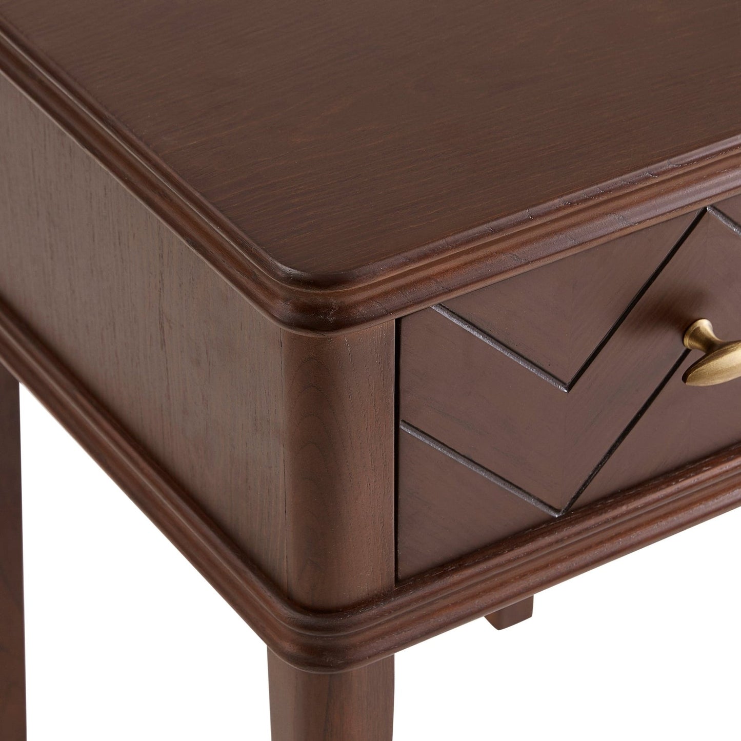 DUS-CC2-02525 Grade-B Dusk Stockholm Wood Veneer 1 Drawer Nightstand - Walnut RRP £129.00