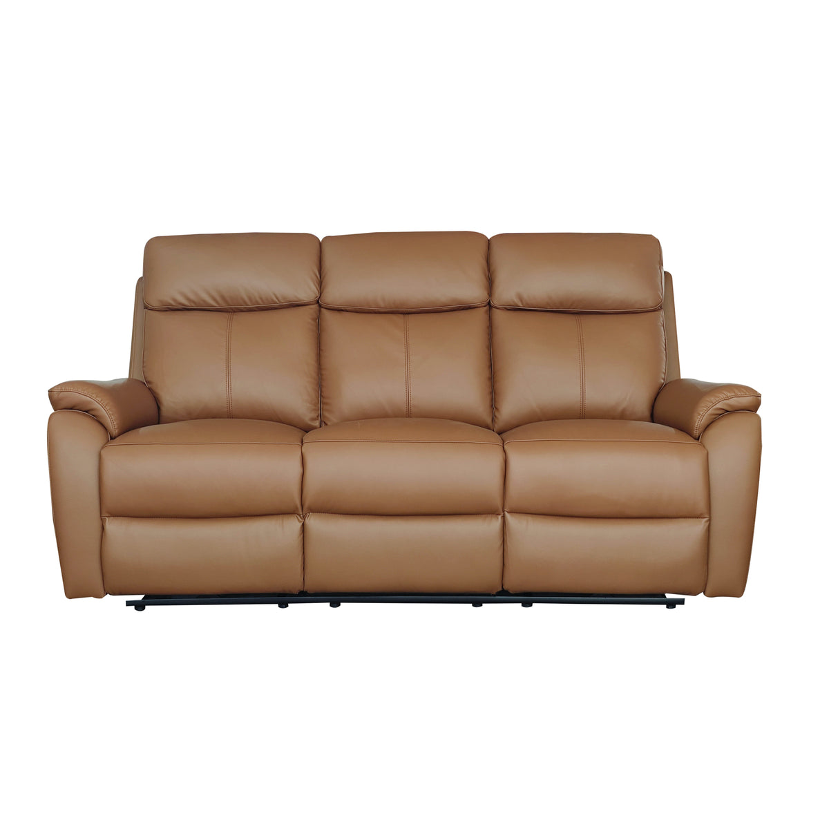 Aspire Kingsmere Grade B Tan Leather 3 Seater Power Recliner Sofa RRP £1050