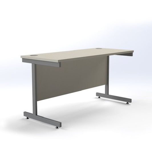 POS-CC2-00229 Grade-B Posturite Cantilever Fixed Height Desk 800 x 600 - Maple RRP £316.80