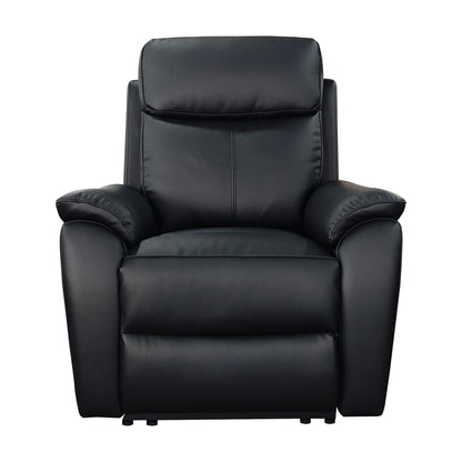 Aspire Kingsmere Grade B Black Leather Power Recliner Armchair RRP £599