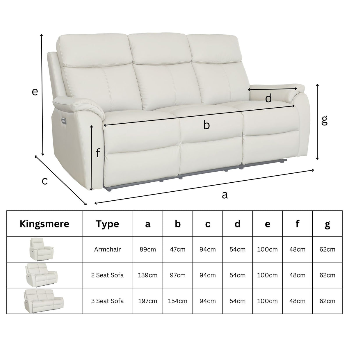 Aspire Kingsmere Grade B Black Leather 2 Seater Power Recliner Sofa RRP £710