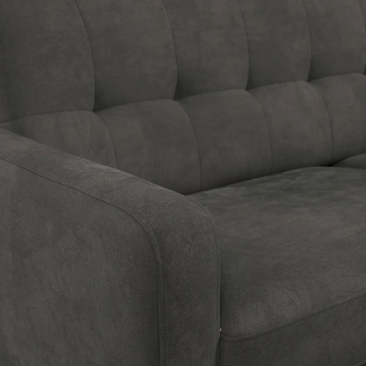 Roseland Grade B Furniture Morgan Graphite Grey Microfiber Blend 3 Seater Sofa RRP £500