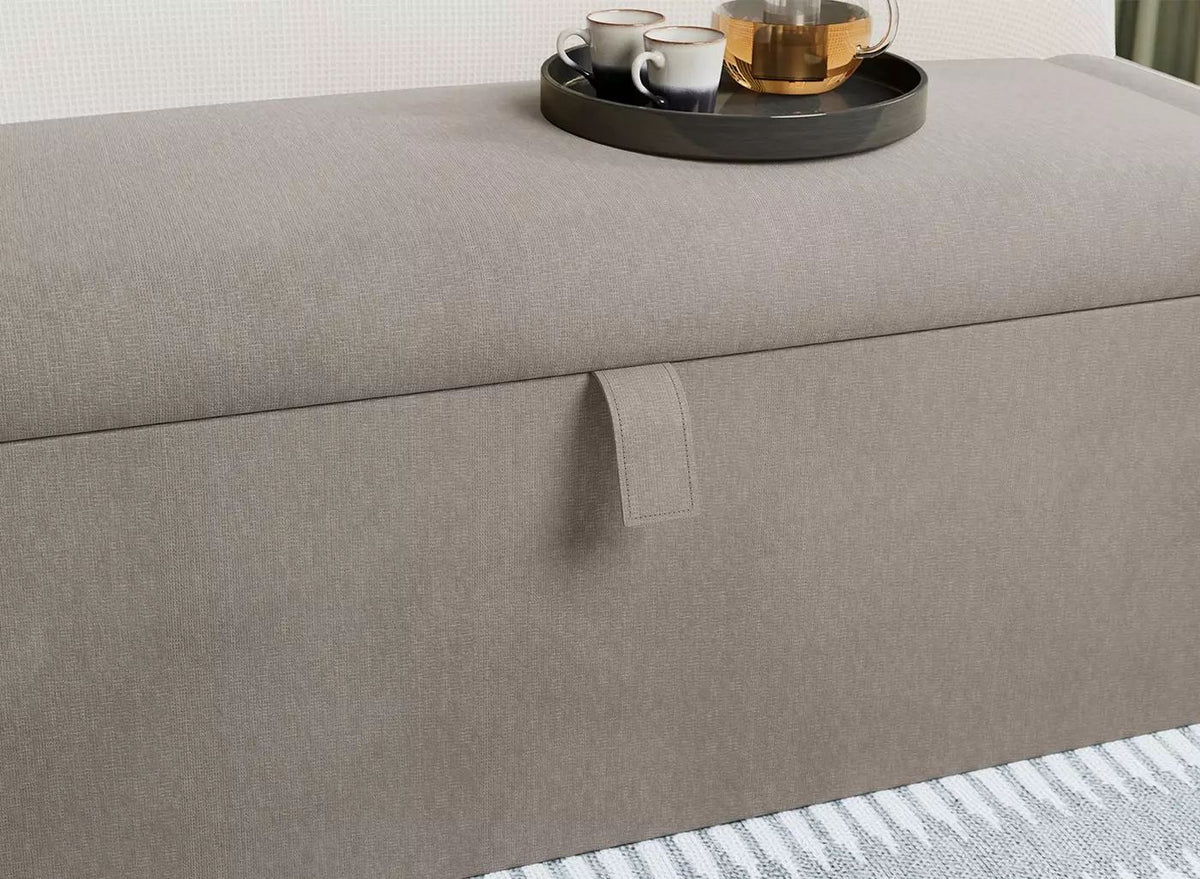 DRE-FUR-00371 Grade-C0 Dreams Wyatt Blanket Box Latte Woven RRP £199.00