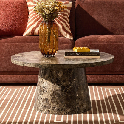 DUS-CC2-07326 Grade-B Dusk Talia Coffee Table - Dark Marble Effect RRP £129.00