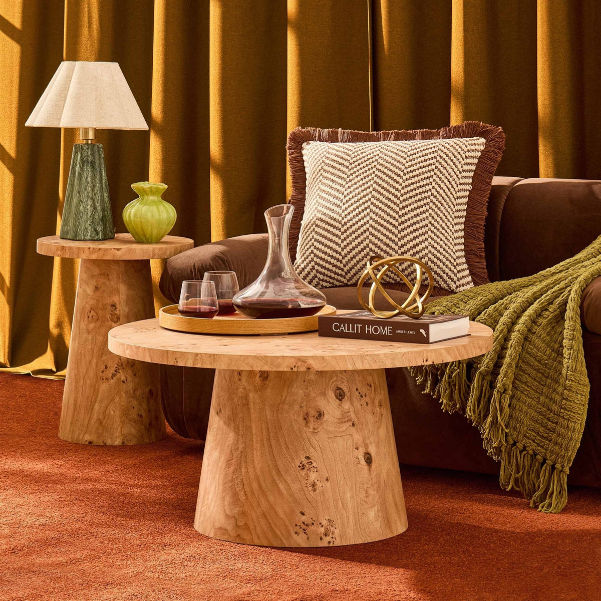 DUS-CC2-09115 Grade-B Dusk Talia Coffee Table - Light Burl Effect RRP £129.00