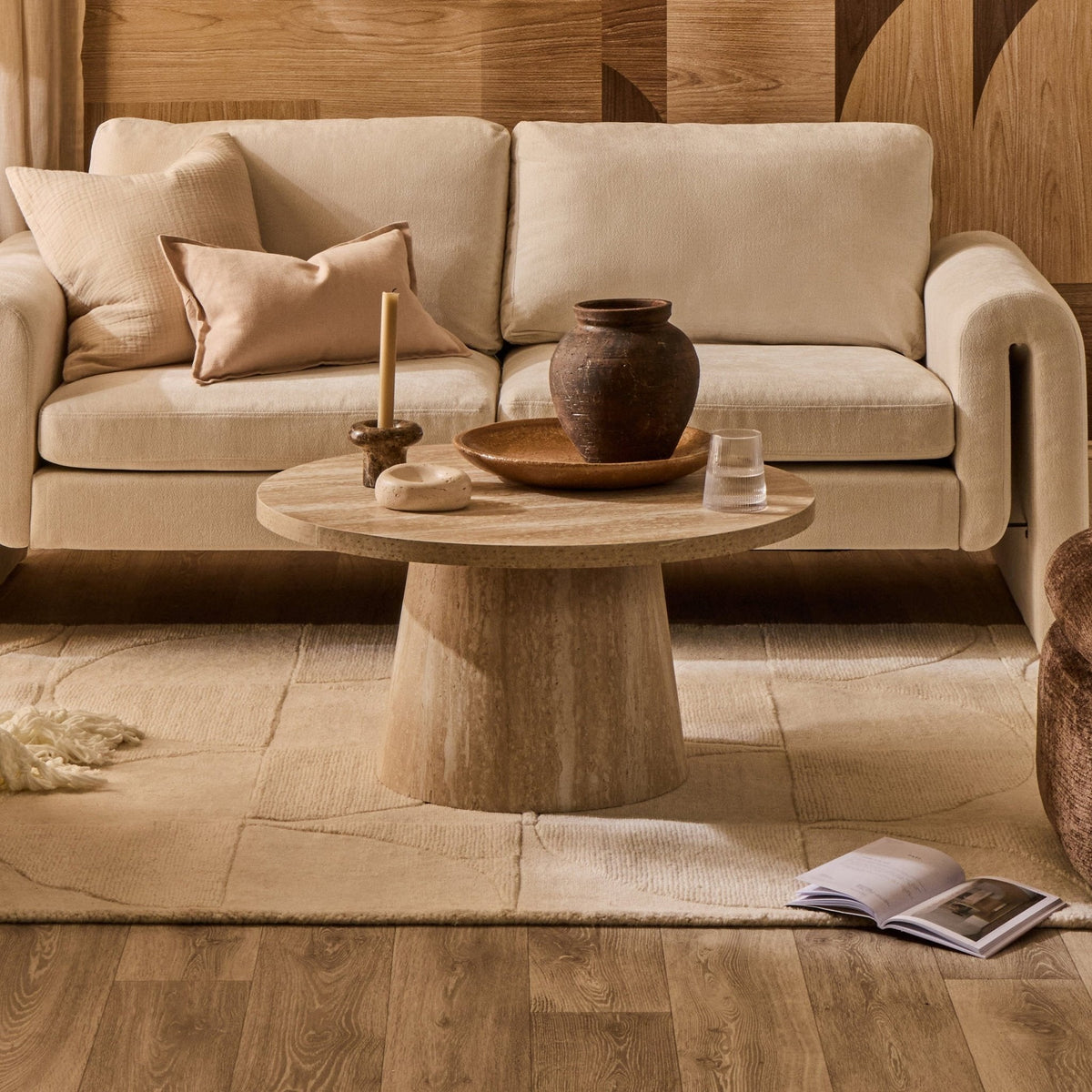 DUS-CC2-07426 Grade-B Dusk Talia Coffee Table - Stone Marble Effect RRP £109.00