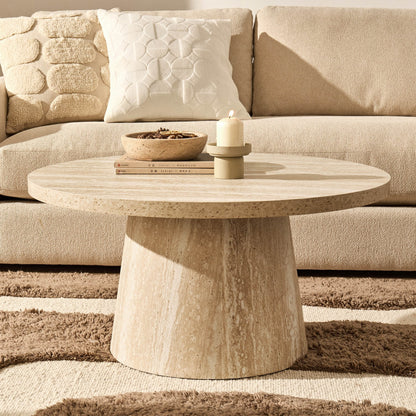 DUS-CC2-07426 Grade-B Dusk Talia Coffee Table - Stone Marble Effect RRP £109.00