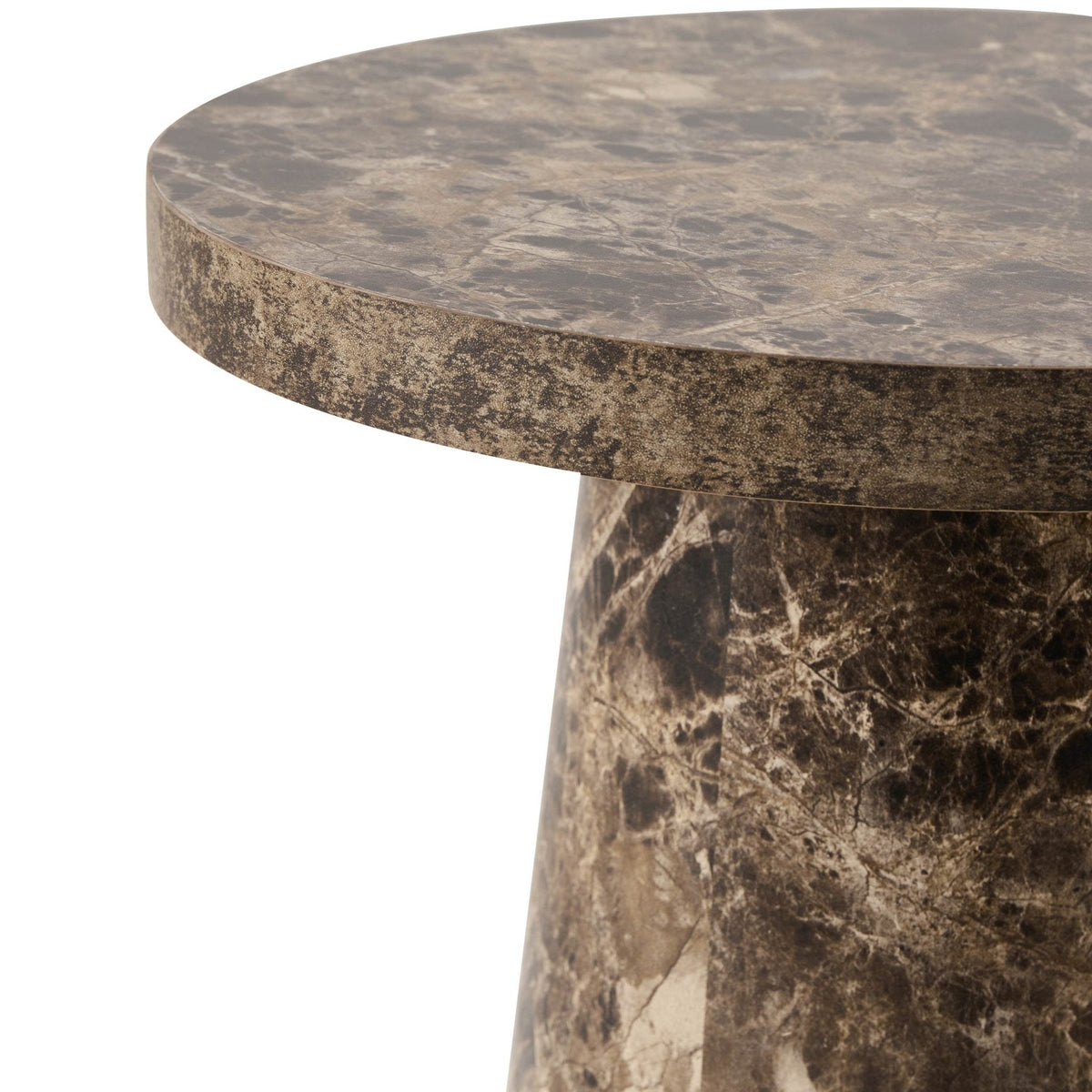 DUS-CC2-08542 Grade-B Dusk Talia Side Table - Dark Marble Effect RRP £70.00