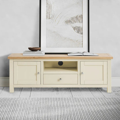 Roseland Grade B Furniture Farro Cream 140cm Wide TV Stand RRP £230