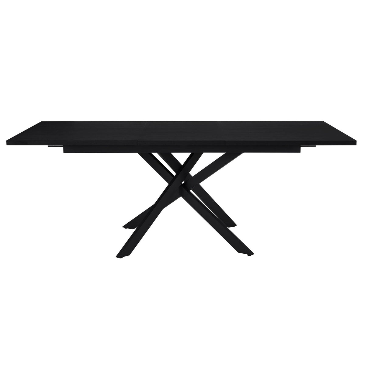 Dusk Brooke Grade B Black Rectangle Extendable 6-10 Seat Dining Table RRP £299
