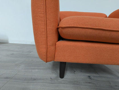  Febonic Living Grade B Reva Royal Orange Fabric Armchair RRP £350