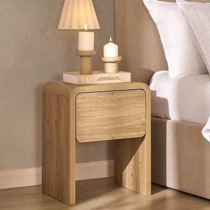 DUS-CC2-04831 Grade-B Dusk Samira Side Table - Light Wood RRP £75.00