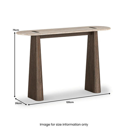 Roseland Grade B Furniture Mylor Travertine Top Console Table RRP £415