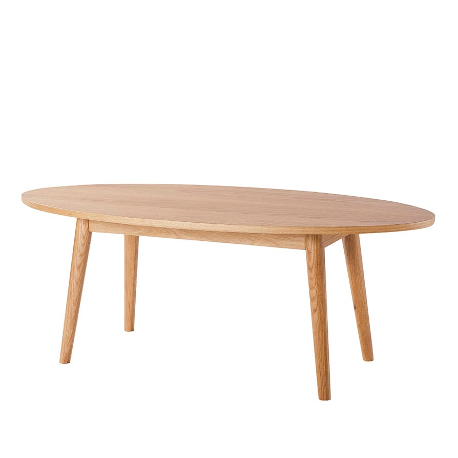 Dusk Heidi Grade B Solid Light Oak Oval Coffee Table RRP £209
