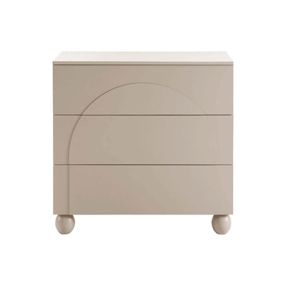 DUS-CC2-08642 Grade-B Dusk Rachel Arch Front 3 Drawer Chest - Taupe RRP £149.00