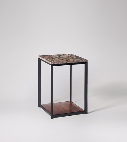 SWO-NEW-02966 Grade-C0 Swoon Swoon Wheeler side table Dark Mango and black RRP £199.00