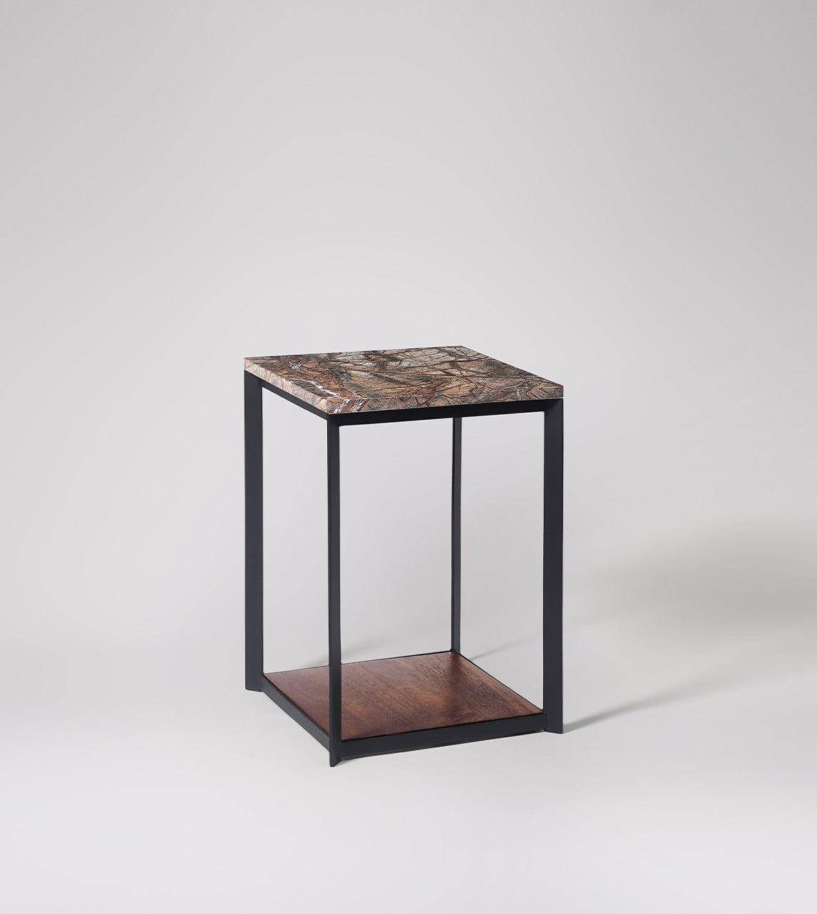 SWO-NEW-02972 Grade-C0 Swoon Swoon Wheeler side table Dark Mango and black RRP £199.00