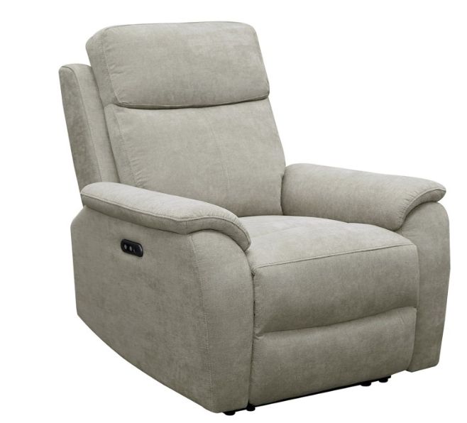 Aspire Kingsmere Grade B Grey Soft Touch Chenille Power Recliner Armchair RRP £999