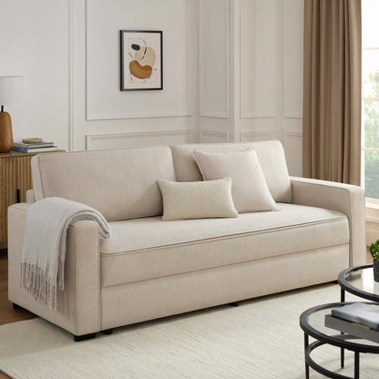 Dusk Soho Grade B Beige Linen Look 2.5 Seater Sofa Bed RRP £799