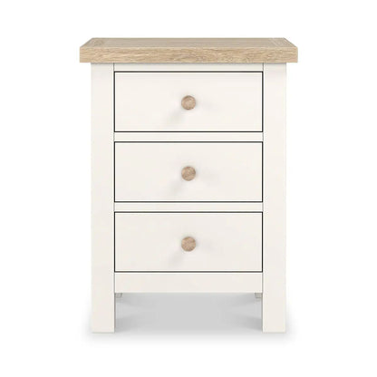 ROS-OUT-01073 Grade-B Roseland Furniture Farro Two Tone 3 Drawer Bedside RRP £109.95