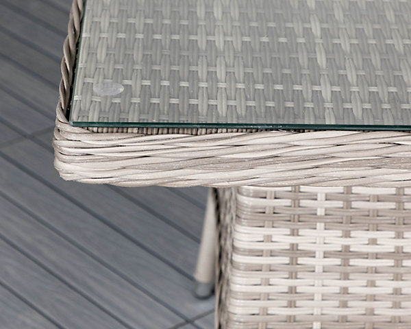 Rattan Grade B Direct Grey Square Outdoor/Garden Dining Table RRP £349