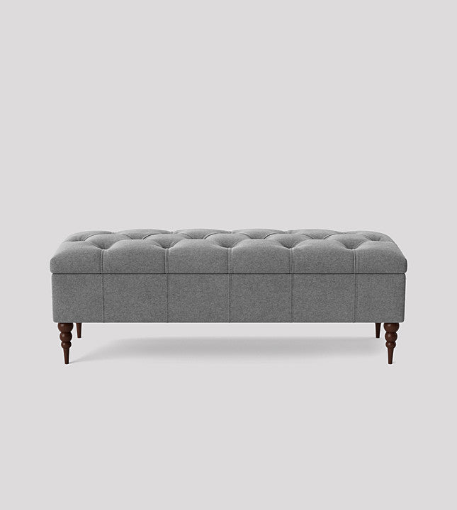 SWO-CCG-03170 Grade-B Swoon Plymouth Ottoman in Pepper Smart Wool RRP £469.00