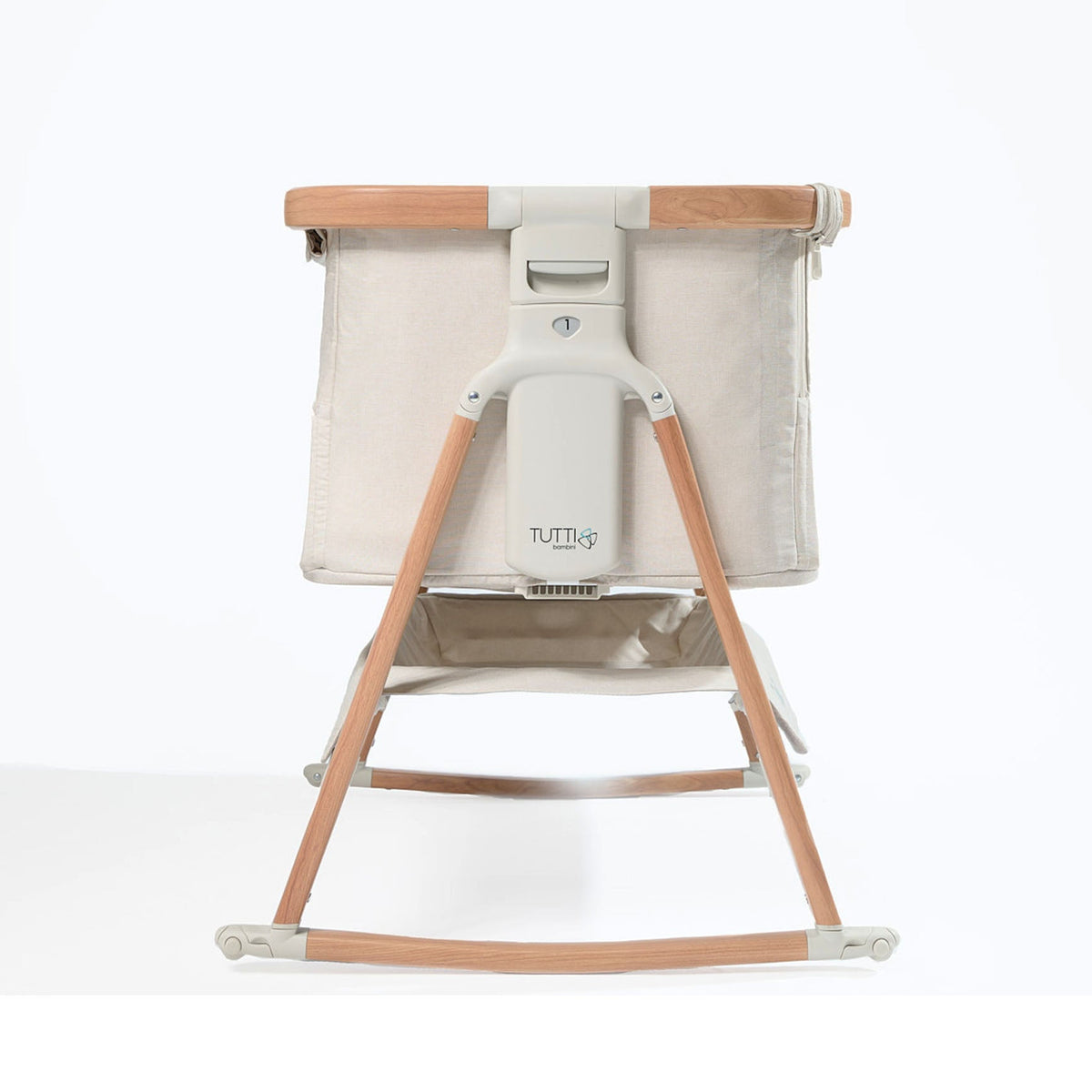 Tutti Bambini Grade B CoZee Air Bedside Crib - Scandinavian Walnut/Ecru RRP £225