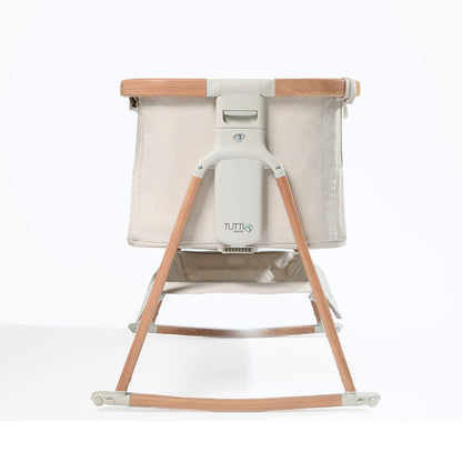 Tutti Bambini Grade B CoZee Air Bedside Crib - Scandinavian Walnut/Ecru RRP £225