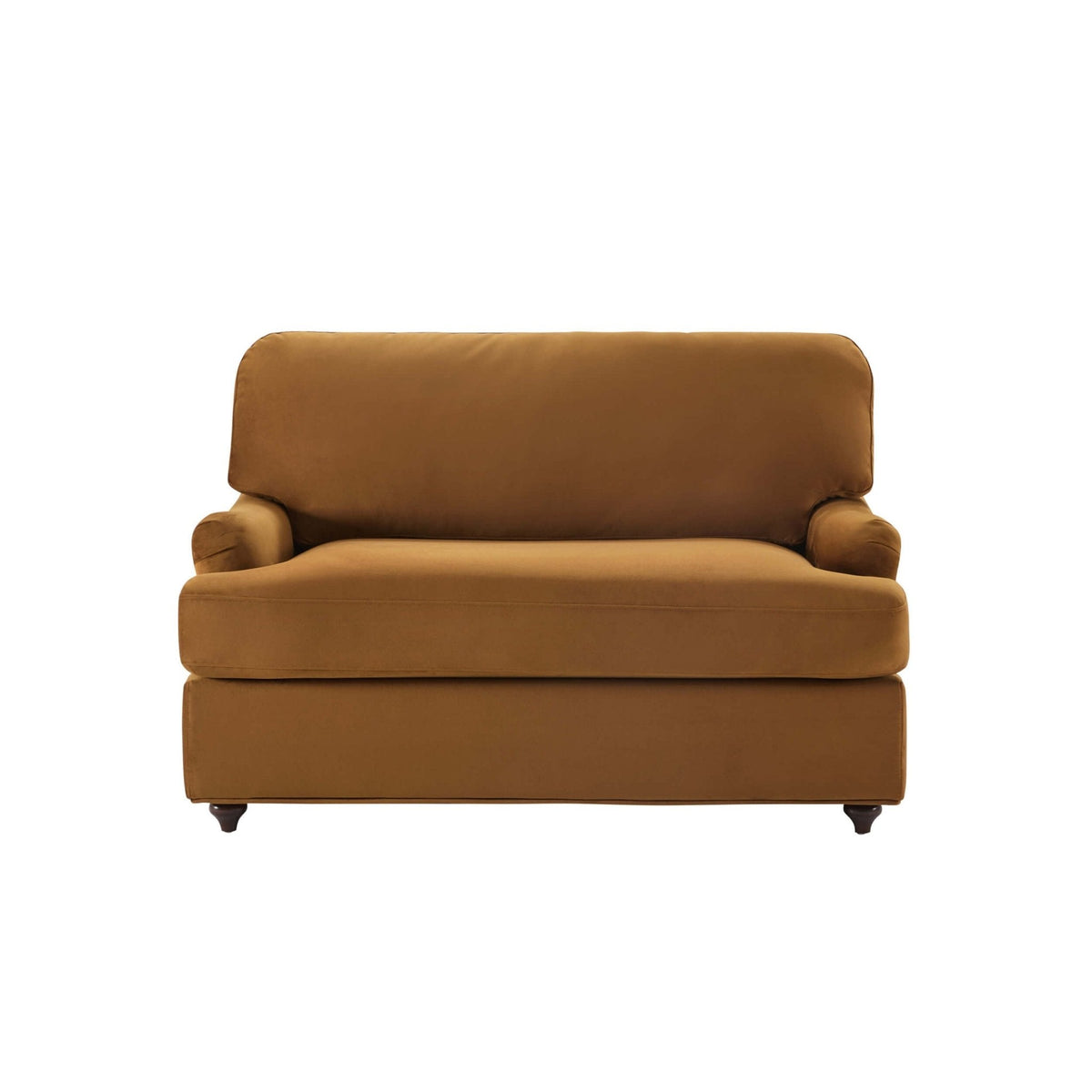 Dusk Hampshire Grade NEW Muted Gold Velvet Loveseat Sofa Bed RRP £559